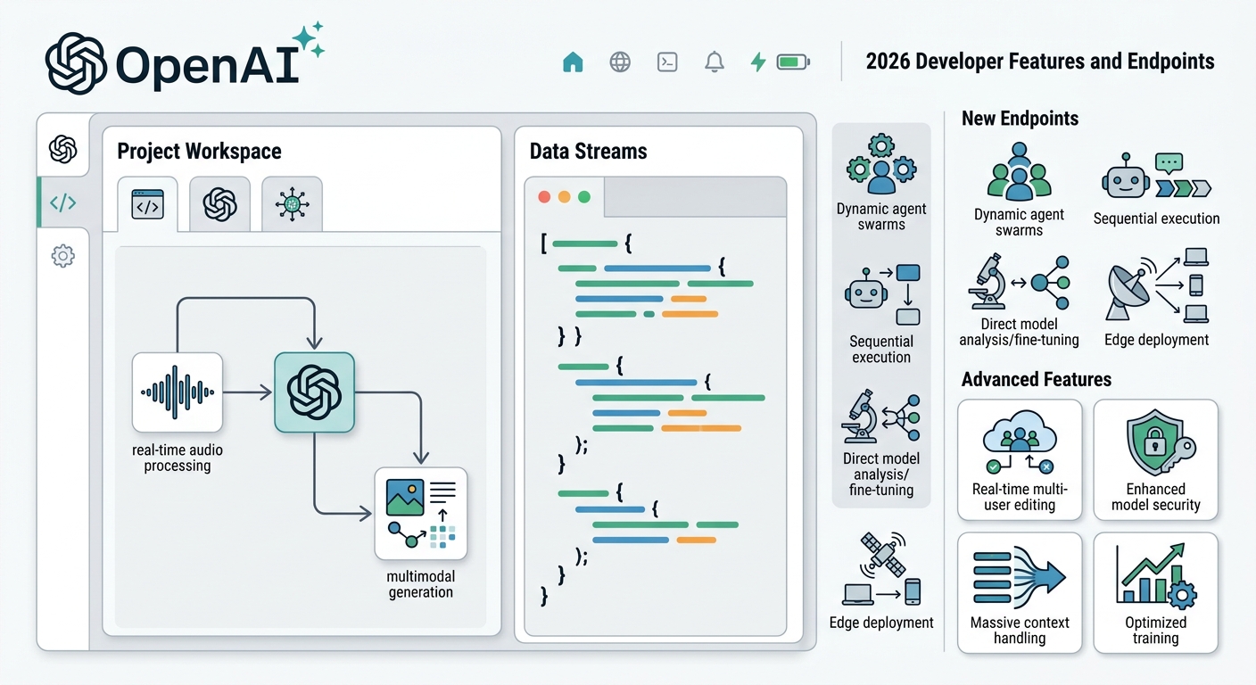 OpenAI API developer features illustration