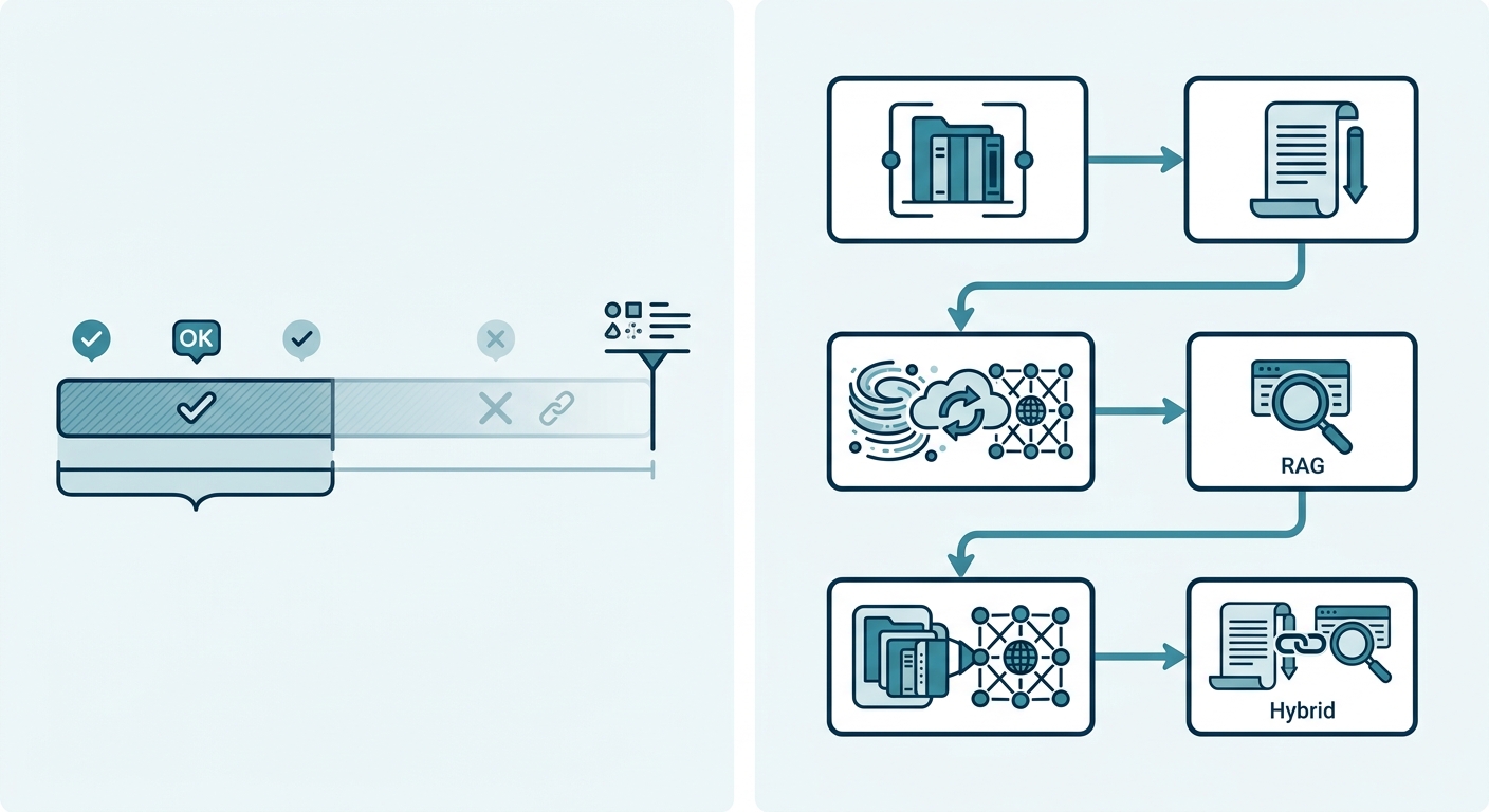 A two-panel comparison diagram. Left panel titled "Advertised vs. Effective Context Window" shows a horizontal token bar labeled 1M, with a shaded zon