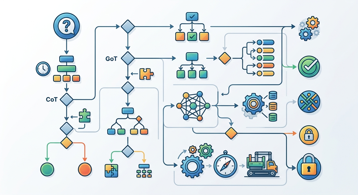 LLM Reasoning flowchart: when to use CoT, ToT, GoT, or reasoning models