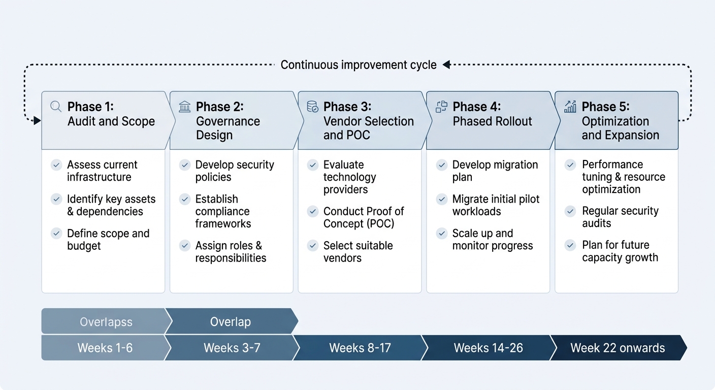 Enterprise AI Agent Migration Phases and Timeline