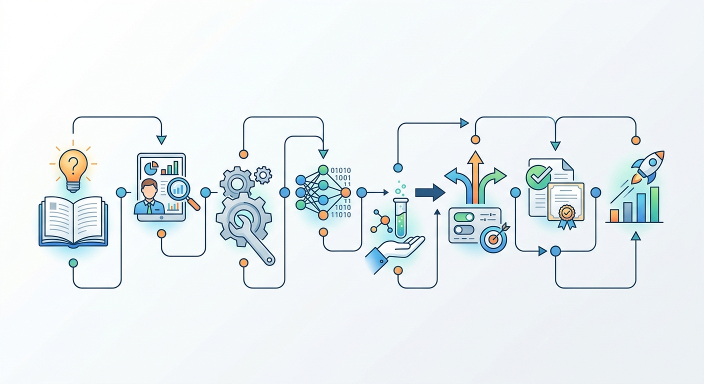 Linear step-by-step reasoning flow diagram