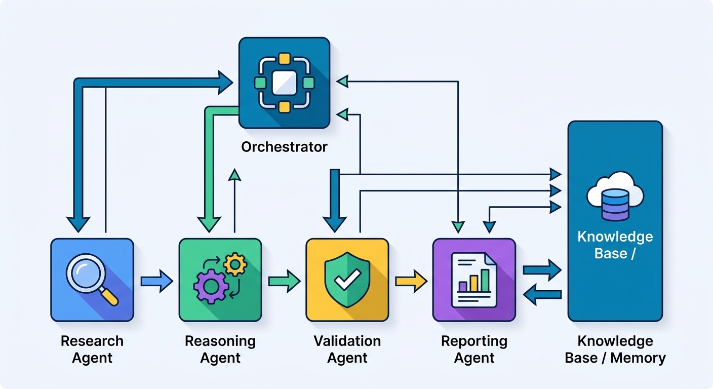 Multi-agent orchestration architecture diagram