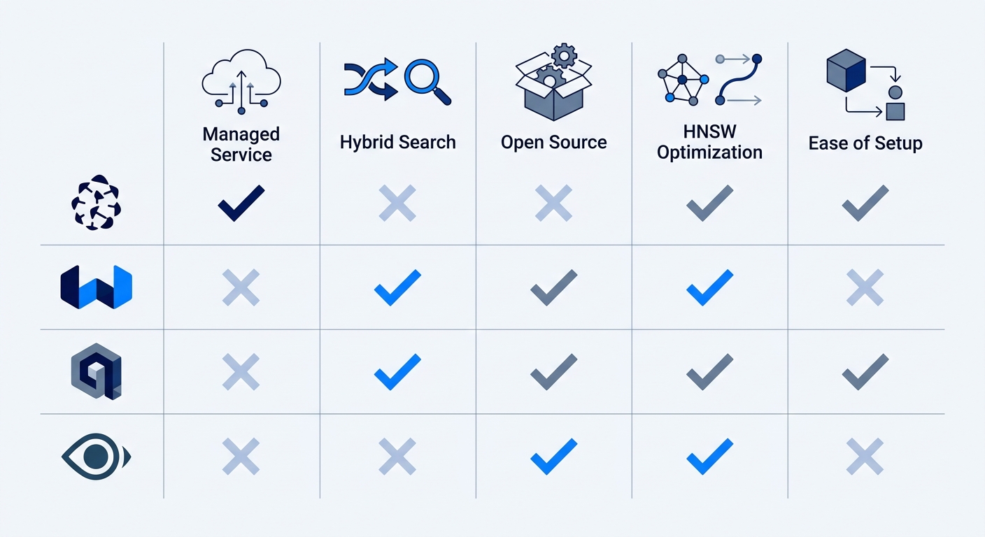 Vector Database Comparison: Pinecone vs Weaviate vs Qdrant vs Milvus