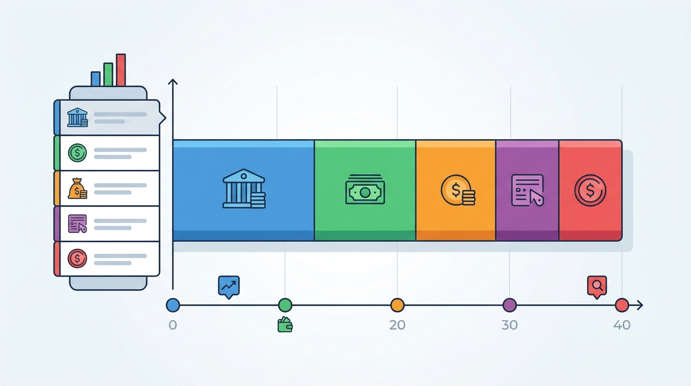 Where enterprise AI budgets go in 2026 — stacked bar chart of allocation across software, infrastructure, talent, data, and governance