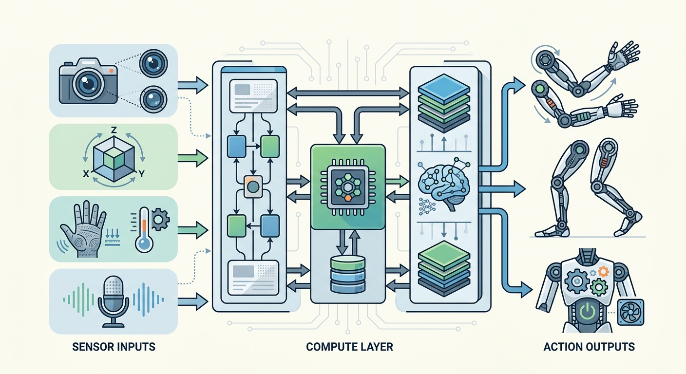 Technical architecture diagram of humanoid robot system